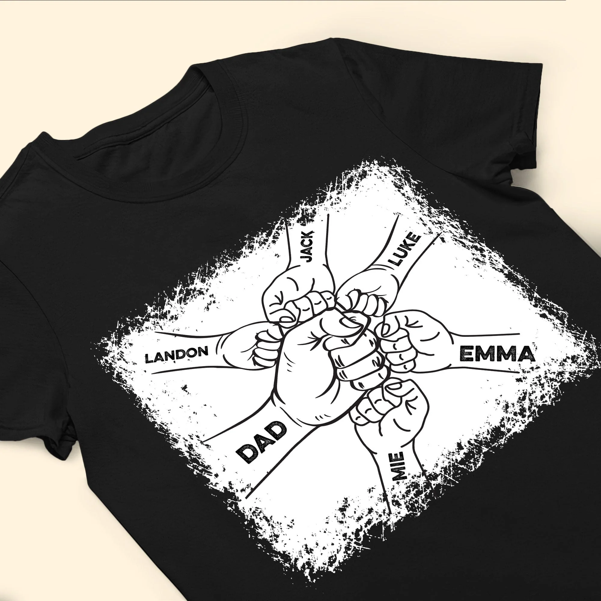 Custom Classic Tee – Father’s Day Gift with Hand Fist Design and Personalization - Image 10