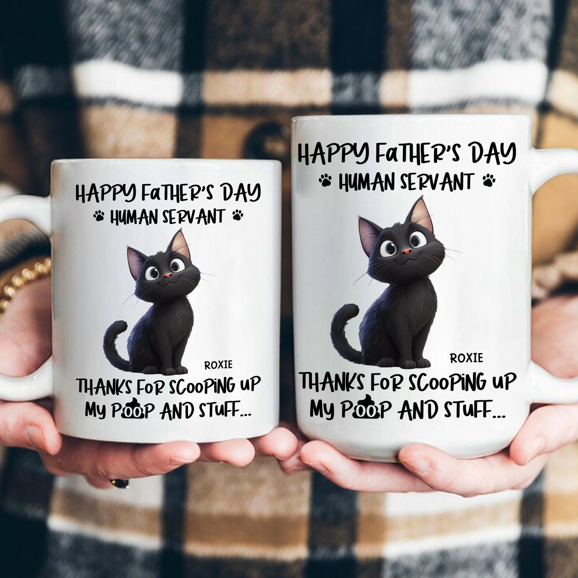 "Thanks for Scooping My Poop" Father's Day White Ceramic Mug – Custom Pet Design for Dad - Image 7