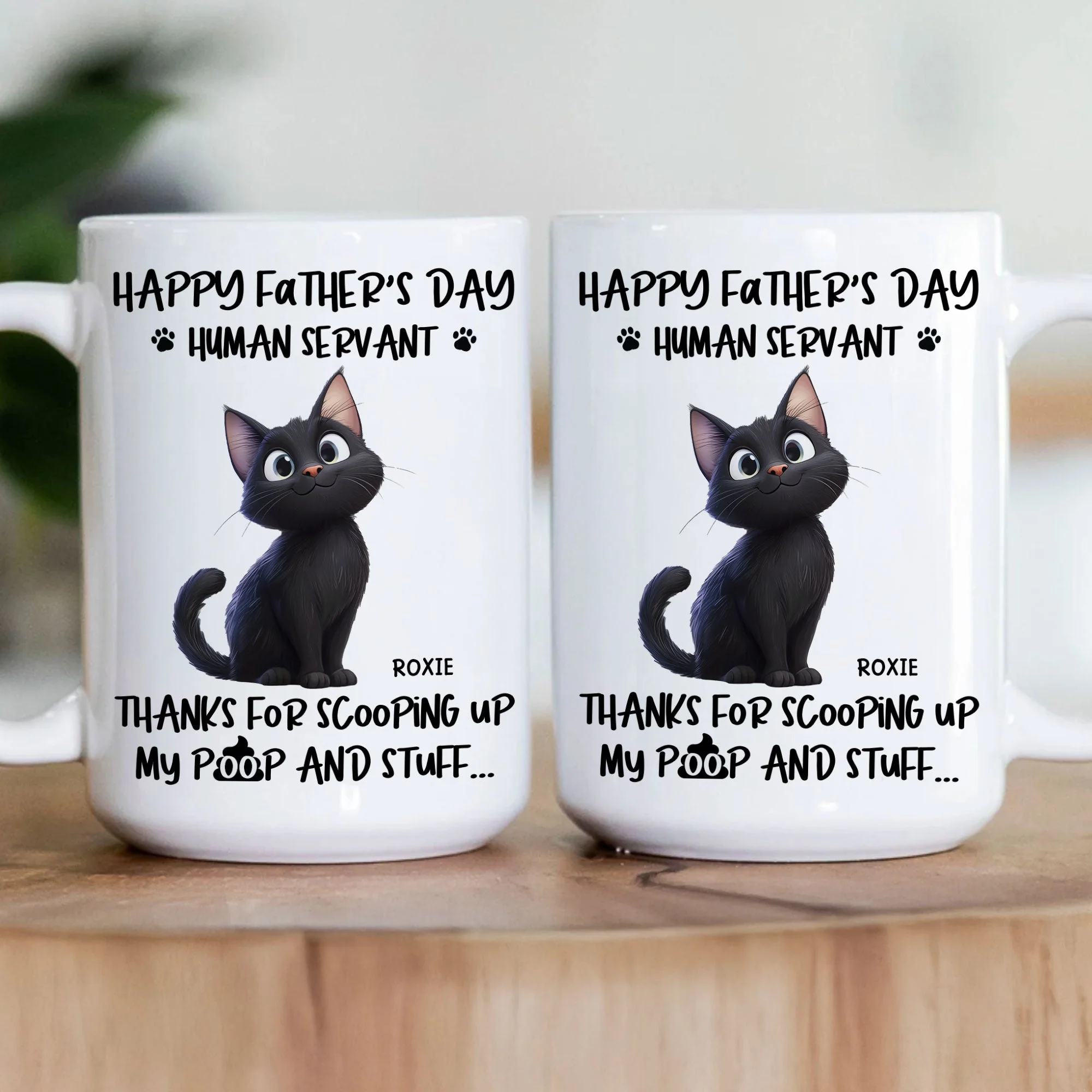 "Thanks for Scooping My Poop" Father's Day White Ceramic Mug – Custom Pet Design for Dad - Image 9