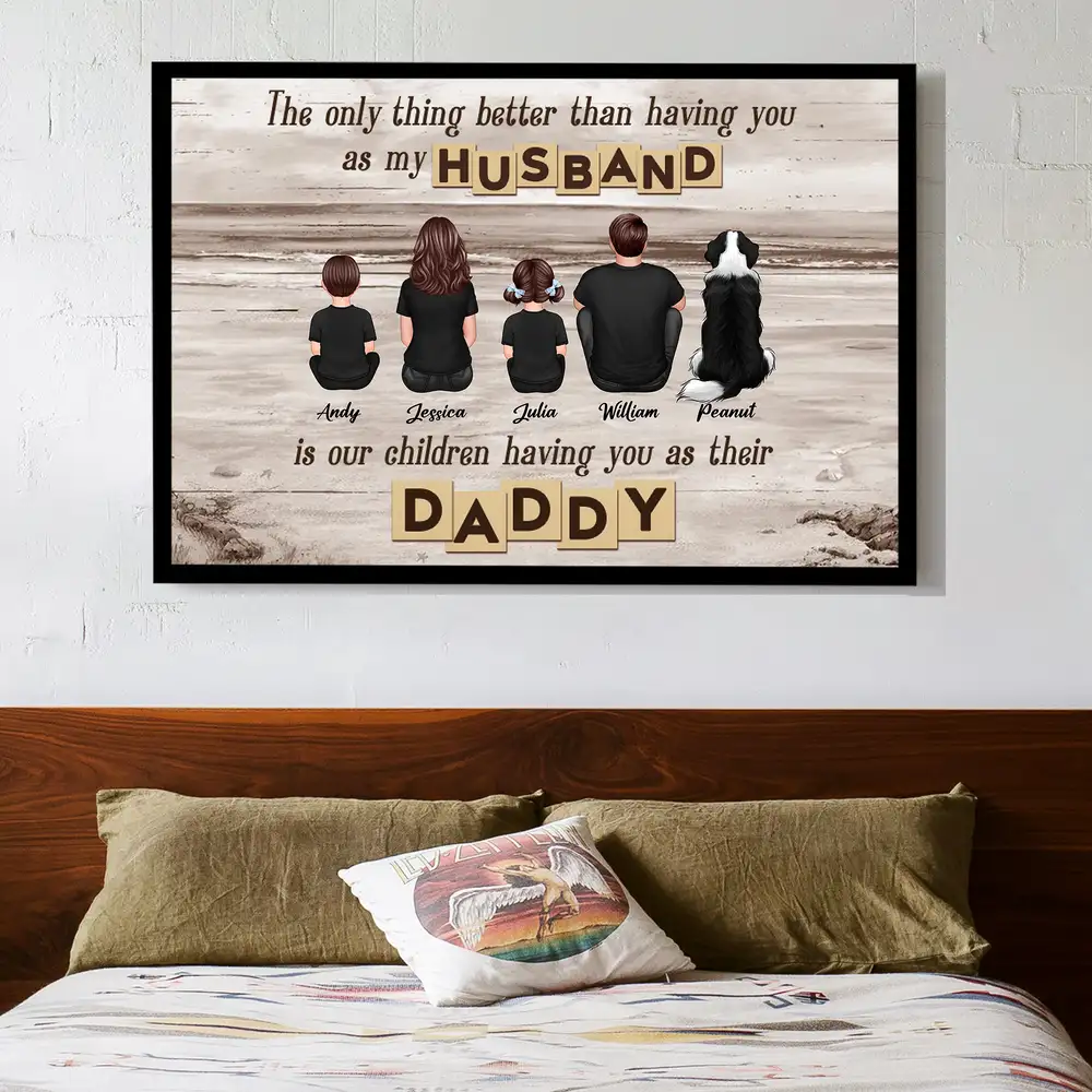 "To the World, You Are a Dad, But to Us, You Are the World" Custom Family Poster – Personalized Father’s Day Gift - Image 3