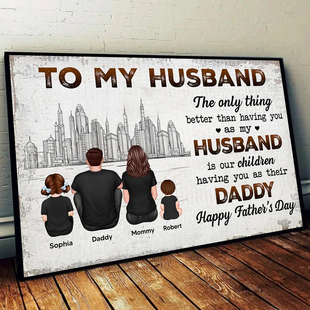 “The Only Thing Better…” Personalized Skyline Family Poster – Warm Father’s Day Surprise for Dad - Image 5
