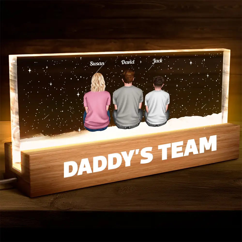 "I Am Their Father" Block LED Light Plaque – Personalized Star-Themed Father’s Day Gift for Dad - Image 2