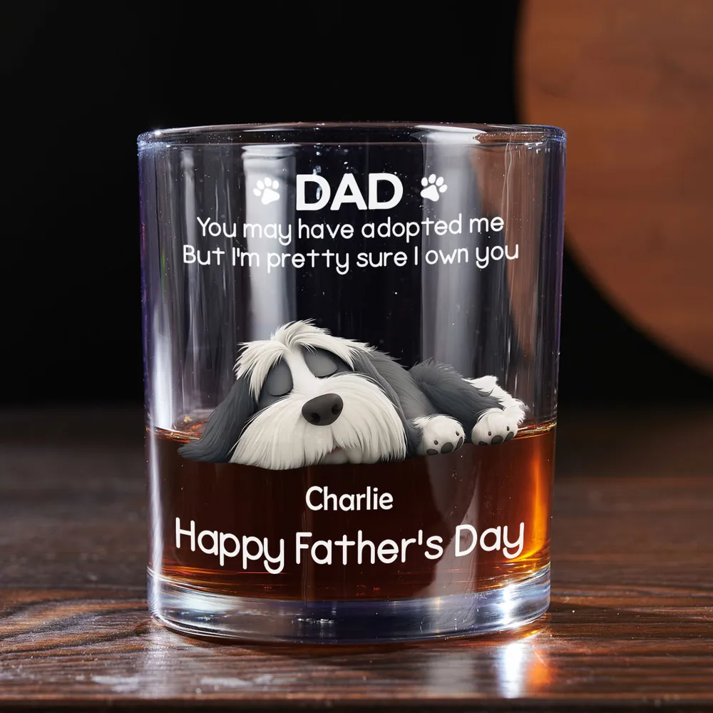 Custom Whiskey Glass – Sleeping Dogs & Names – Happy Father’s Day Gift for Dog-Loving Husband - Image 7