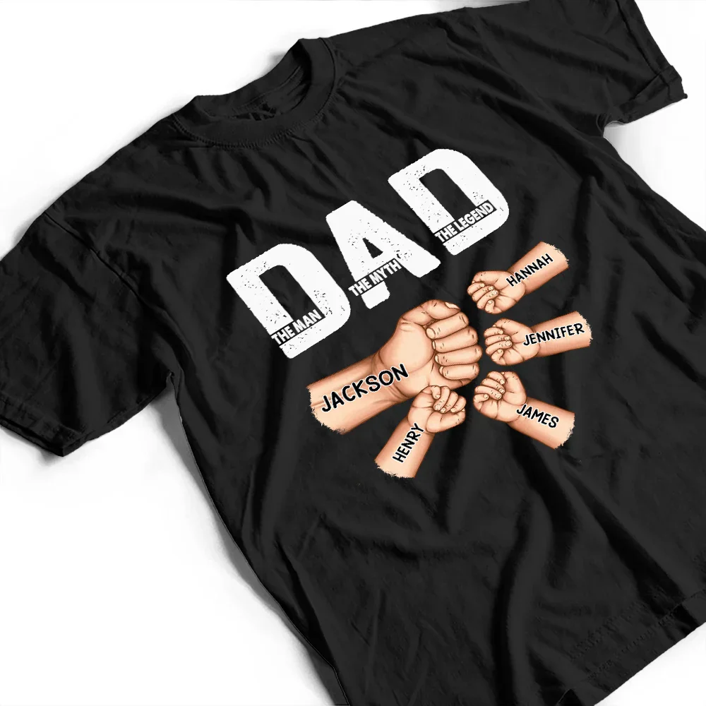 “DAD - The Man The Myth The Legend” Custom Classic Tee – Fist-Bump Father’s Day Gift for Dad - Image 6