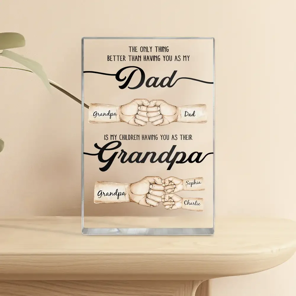 To My Dad - Personalized Plaque – Celebrating Fatherhood & Family Bonds – Thoughtful Father’s Day Gift
