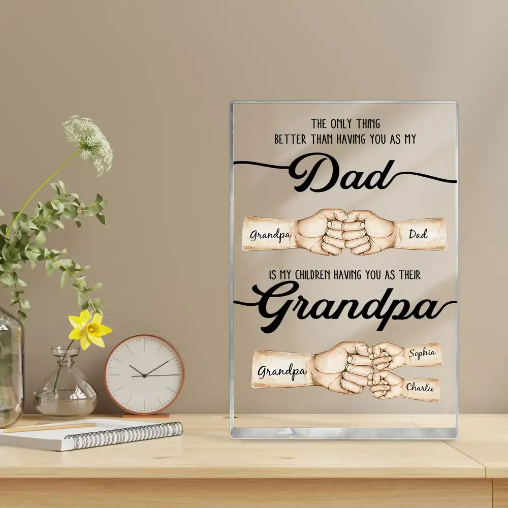To My Dad - Personalized Plaque – Celebrating Fatherhood & Family Bonds – Thoughtful Father’s Day Gift - Image 2