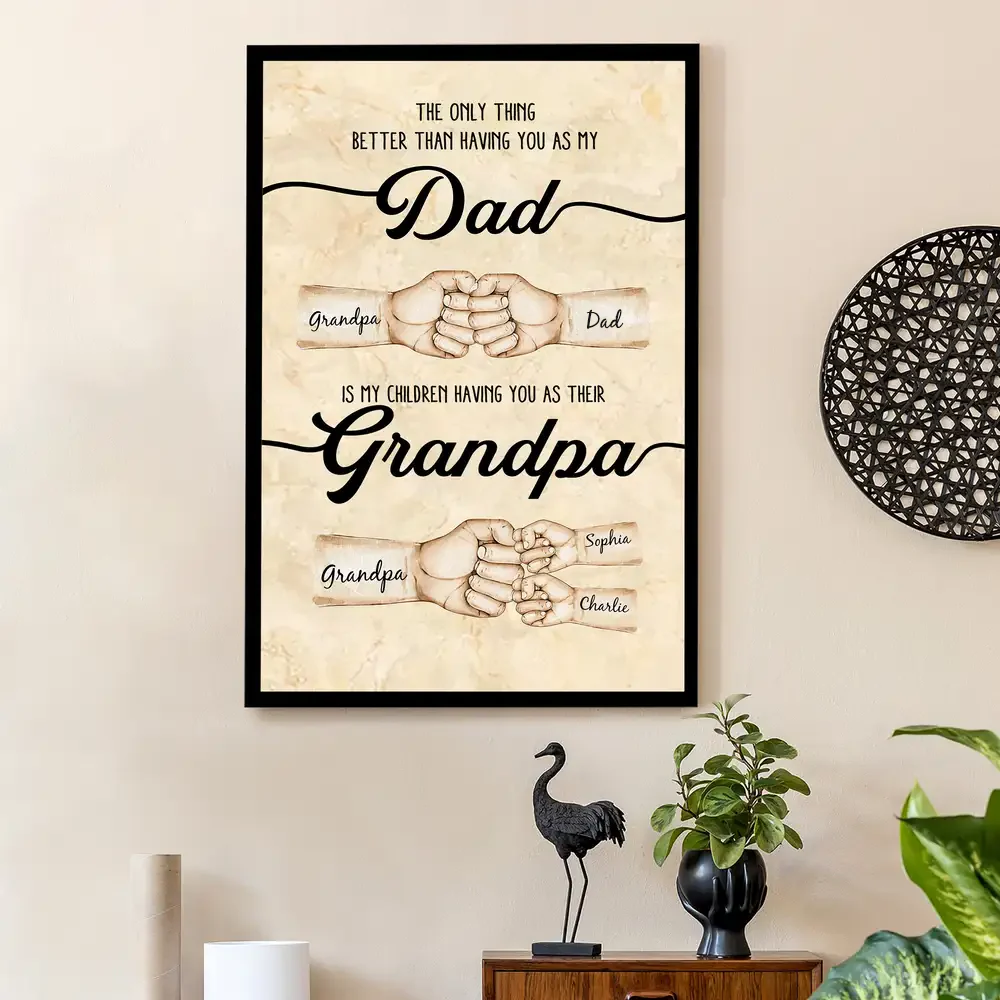 To My Dad - Personalized Plaque – Celebrating Fatherhood & Family Bonds – Thoughtful Father’s Day Gift - Image 3