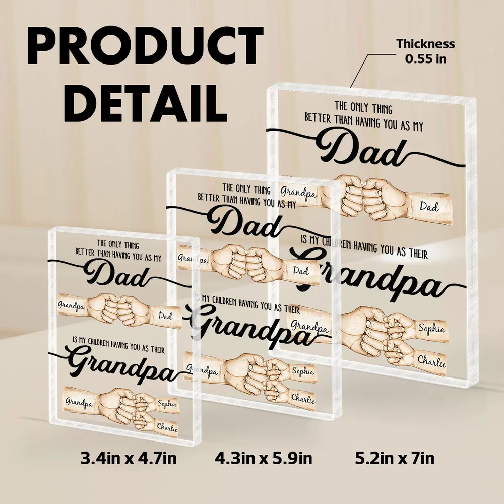 To My Dad - Personalized Plaque – Celebrating Fatherhood & Family Bonds – Thoughtful Father’s Day Gift - Image 5