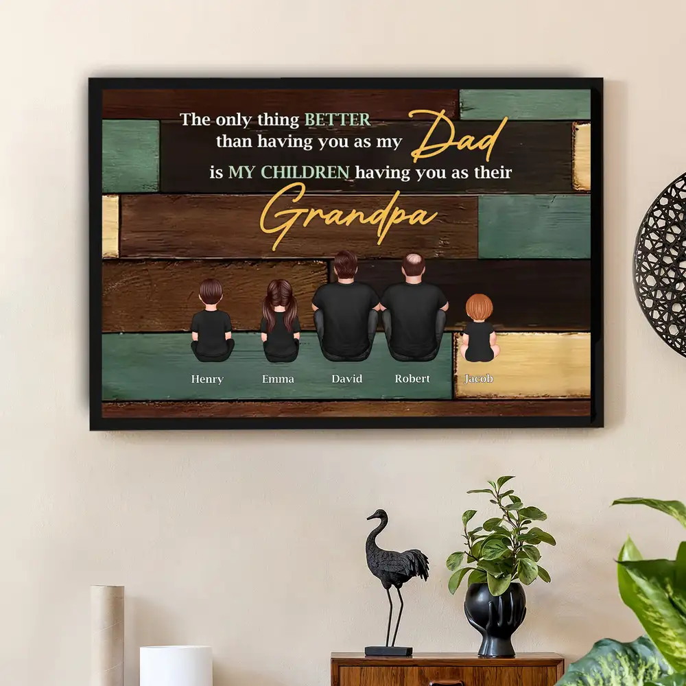 Dad, You’re Our Hero – A Custom Poster to Celebrate Your Role as Both Dad and Grandpa