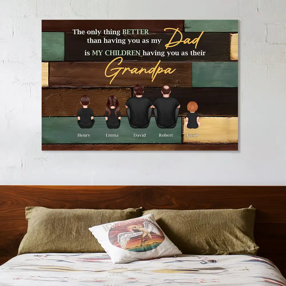 Dad, You’re Our Hero – A Custom Poster to Celebrate Your Role as Both Dad and Grandpa - Image 3