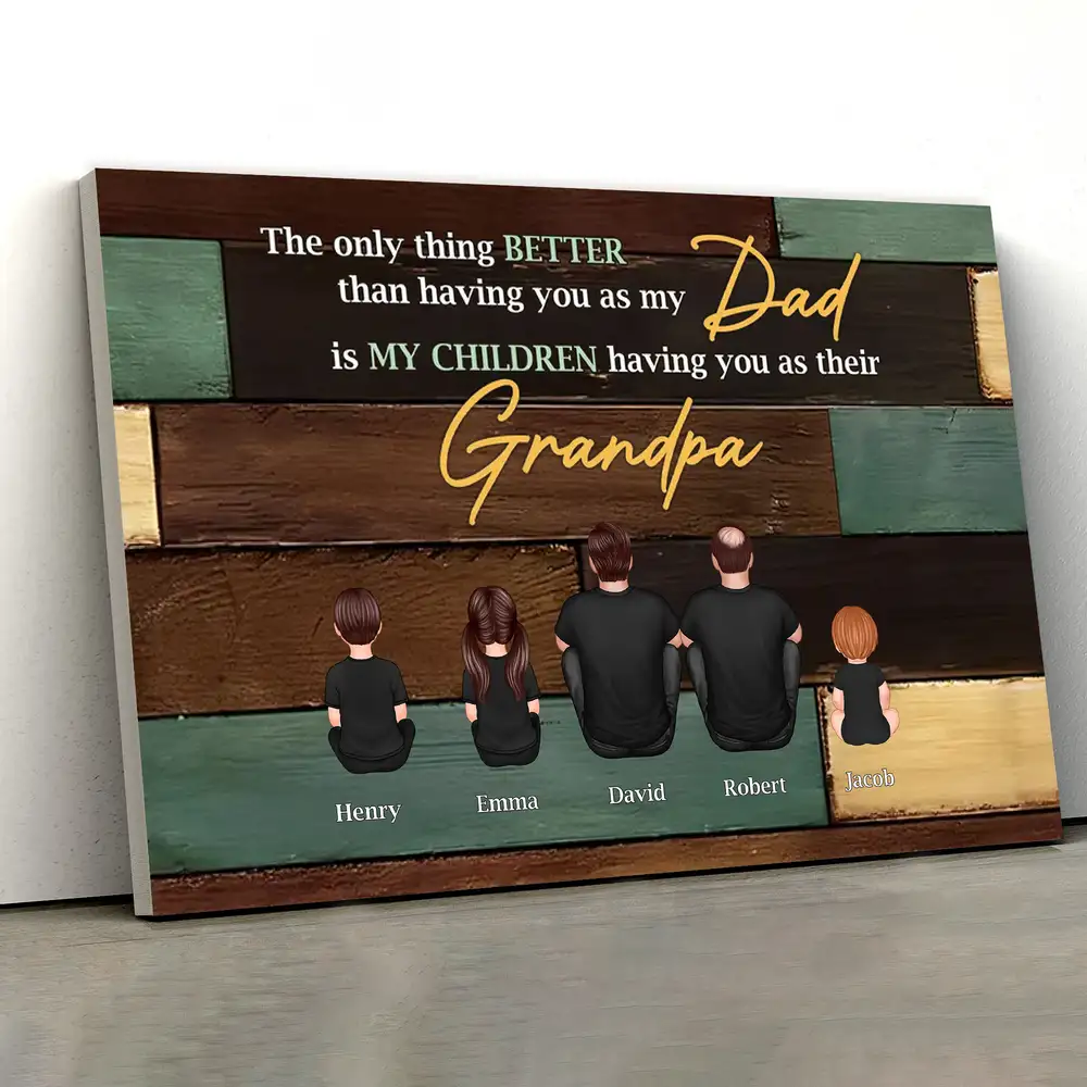 Dad, You’re Our Hero – A Custom Poster to Celebrate Your Role as Both Dad and Grandpa - Image 4