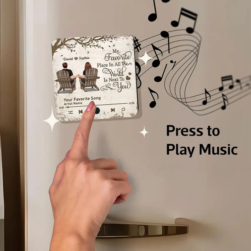 “My Favorite Place Is Next to You” Personalized Fridge Magnet – Romantic Gift for Couples - Image 5