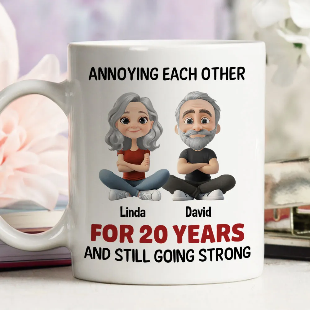 “Annoying Each Other for 20 Years” Personalized Mug – Funny Anniversary Gift for Couples - Image 6