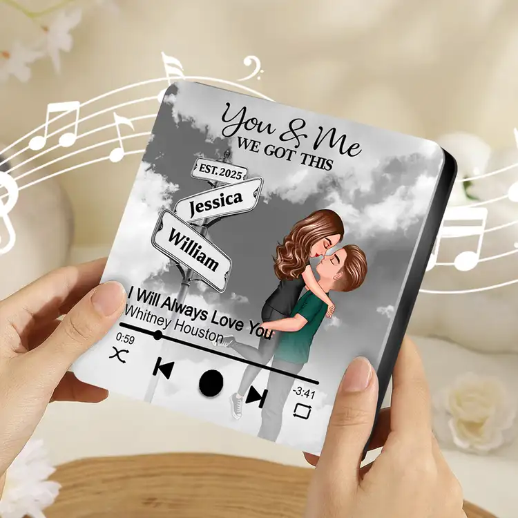 “You & Me – We Got This” Acrylic Music Magnet – Custom Names, Song & Date, Romantic Gift for Couples - Image 2