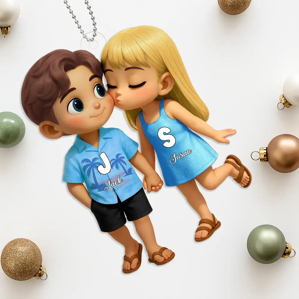 Cute Couple Holding Hands Acrylic Car Hanger, Sweet Love Gift for Her or Him, Personalized Romantic Decor - Image 3