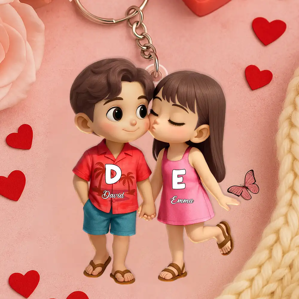 Cute Couple Holding Hands Acrylic Car Hanger, Sweet Love Gift for Her or Him, Personalized Romantic Decor - Image 8