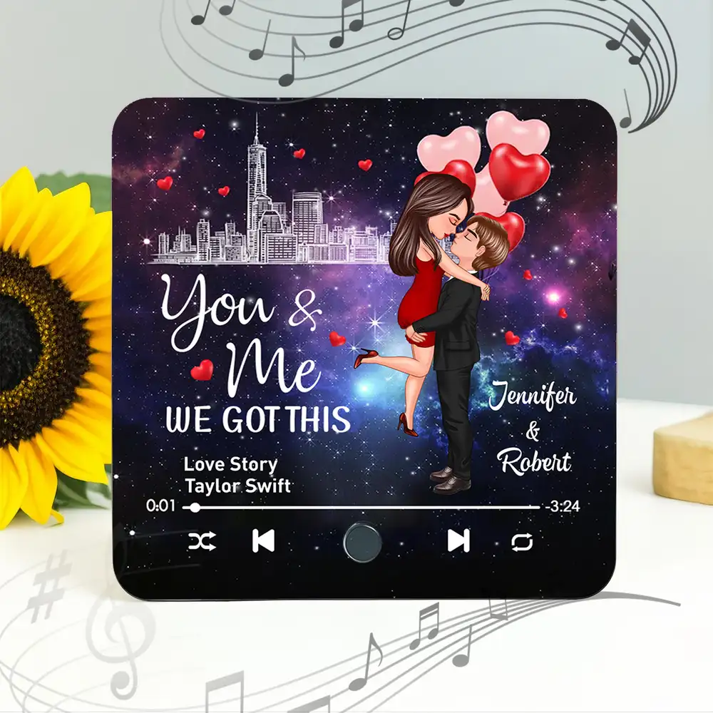 "You Are the Missing Piece to My Heart" Personalized Acrylic Music Magnet – Custom Couple Gift with Favorite Song - Image 10