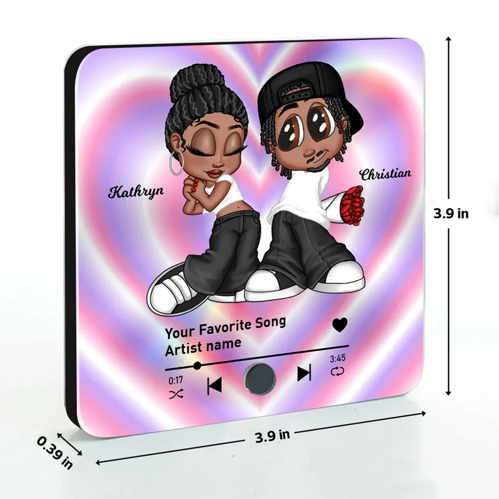 Y2K Couple Custom Music Fridge Magnet – Romantic Custom Gift for Boyfriend, Girlfriend, or Spouse - Image 6