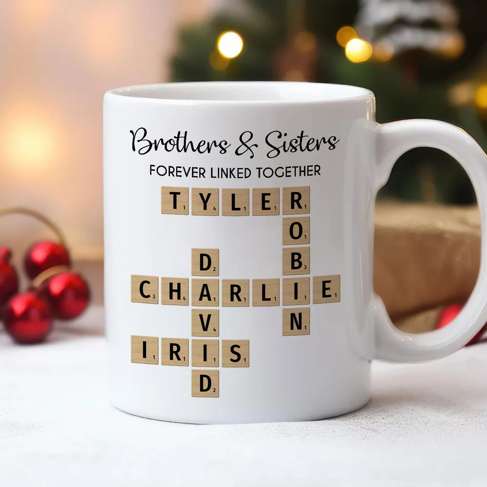 “Brothers & Sisters Crossword Playing Cards – Forever Linked Together, Custom Plastic Deck for Sibling Gifts” - Image 5