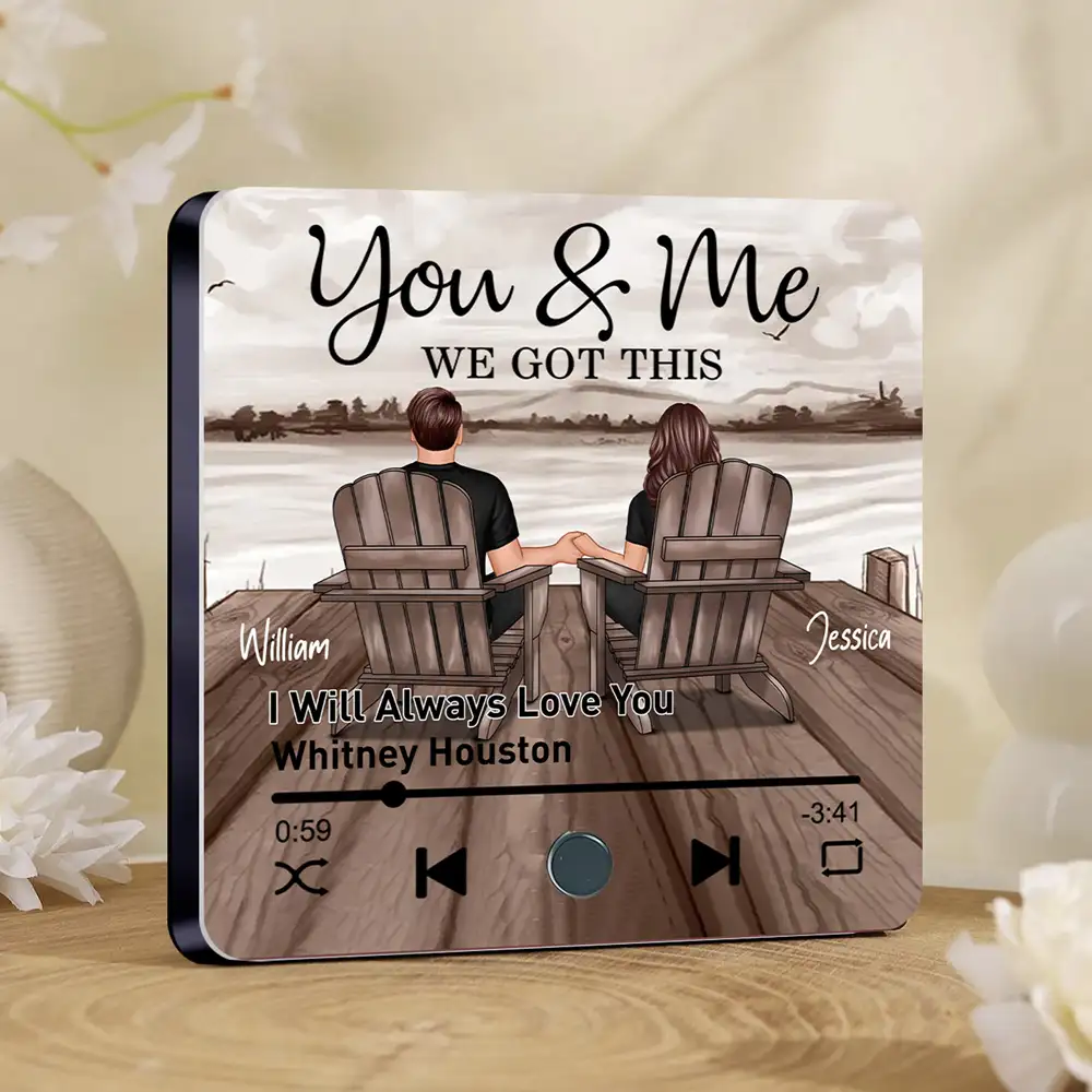 Custom Song Magnet – Personalized Couple Photo & Track, Romantic Keepsake for Boyfriend & Girlfriend - Image 2