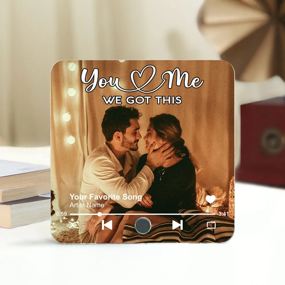 Personalized Song Acrylic Magnet • Growing Old Together • Warm Fairy-Light Room, Heartfelt Wedding Gift for Couples - Image 4