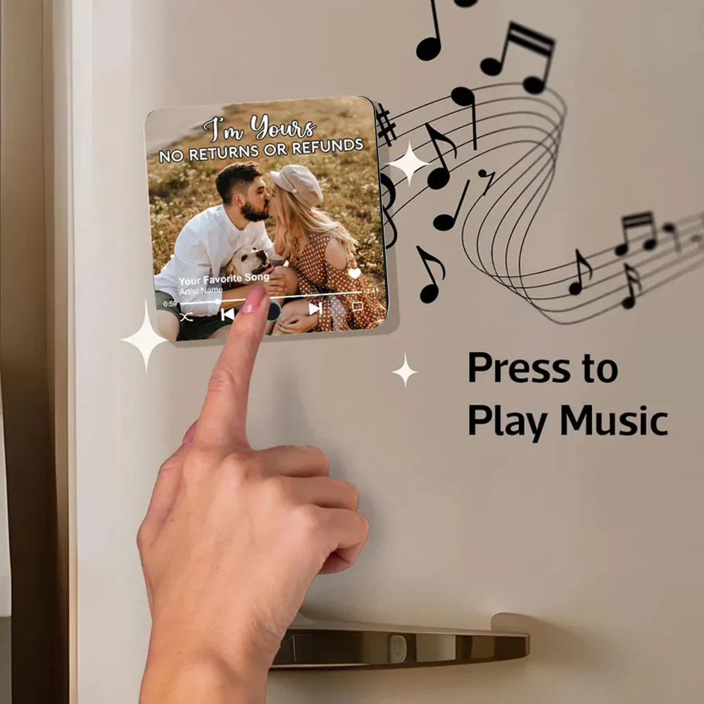 Personalized Song Acrylic Magnet • Growing Old Together • Warm Fairy-Light Room, Heartfelt Wedding Gift for Couples - Image 7