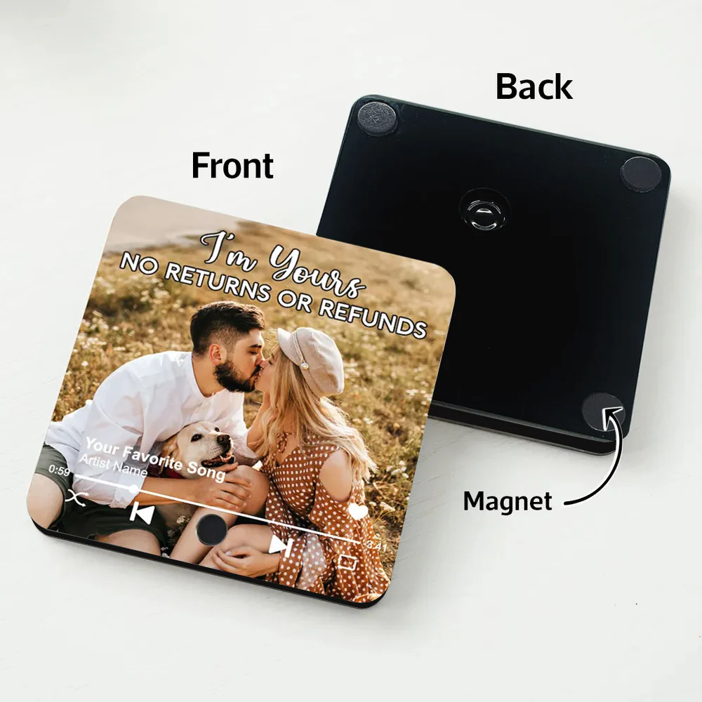 Personalized Song Acrylic Magnet • Growing Old Together • Warm Fairy-Light Room, Heartfelt Wedding Gift for Couples - Image 8