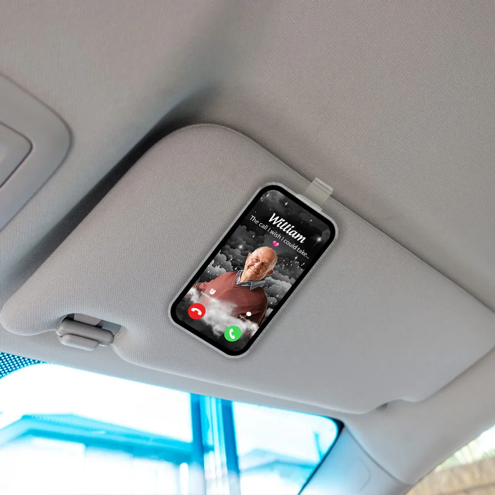 "The Call I Wish I Could Take – Personalized Car Visor Clip for Memorial, Thoughtful Gift" - Image 2