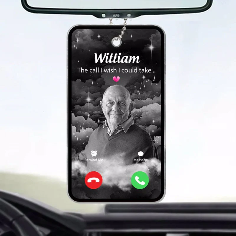 "The Call I Wish I Could Take – Personalized Car Visor Clip for Memorial, Thoughtful Gift" - Image 4