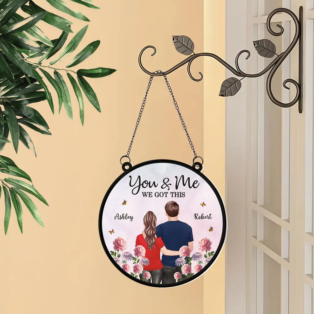 "You & Me, We Got This" Custom Ornament with Romantic Couple Illustration and Flowers – Ideal Gift for Lovers - Image 8