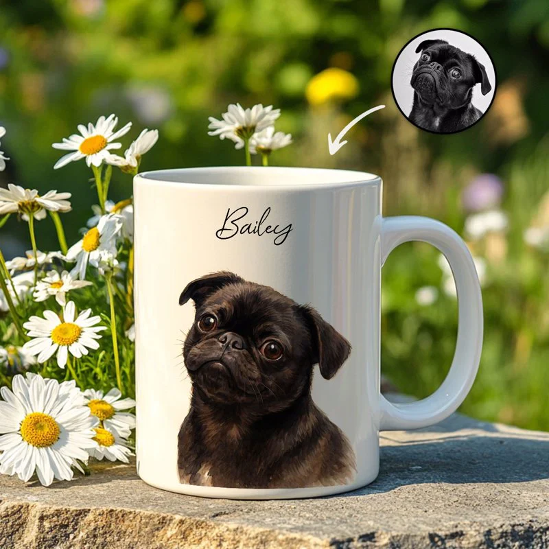 Custom Watercolor Pet Portrait Mug – Perfect for Dog Lovers - Image 11