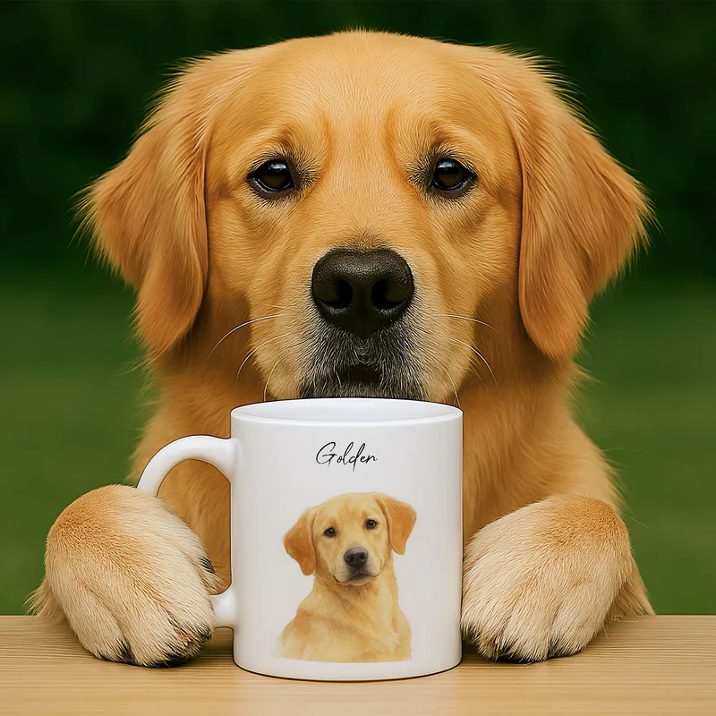 Custom Watercolor Pet Portrait Mug – Perfect for Dog Lovers - Image 2
