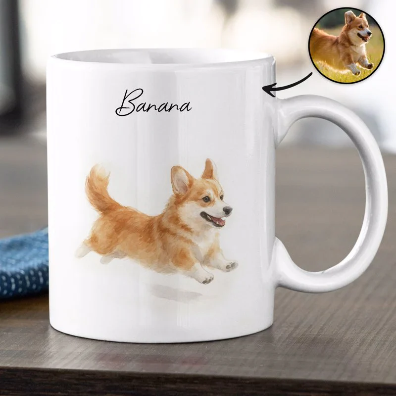 Custom Watercolor Pet Portrait Mug – Perfect for Dog Lovers - Image 5
