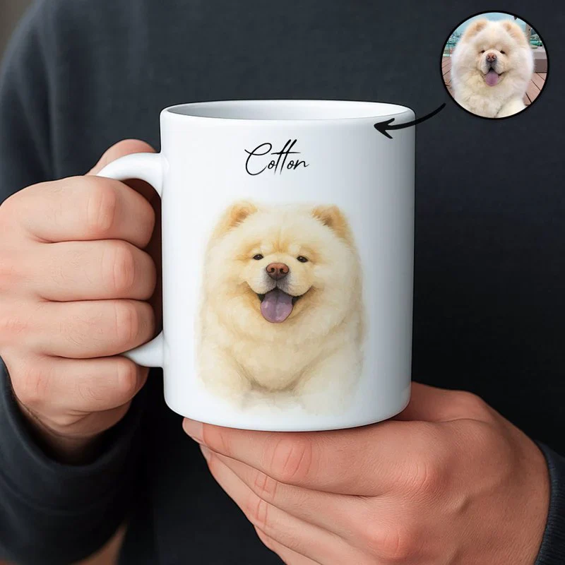 Custom Watercolor Pet Portrait Mug – Perfect for Dog Lovers - Image 6