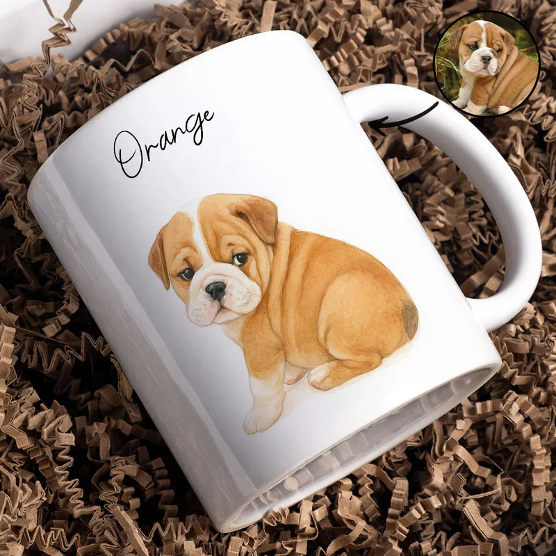 Custom Watercolor Pet Portrait Mug – Perfect for Dog Lovers - Image 9
