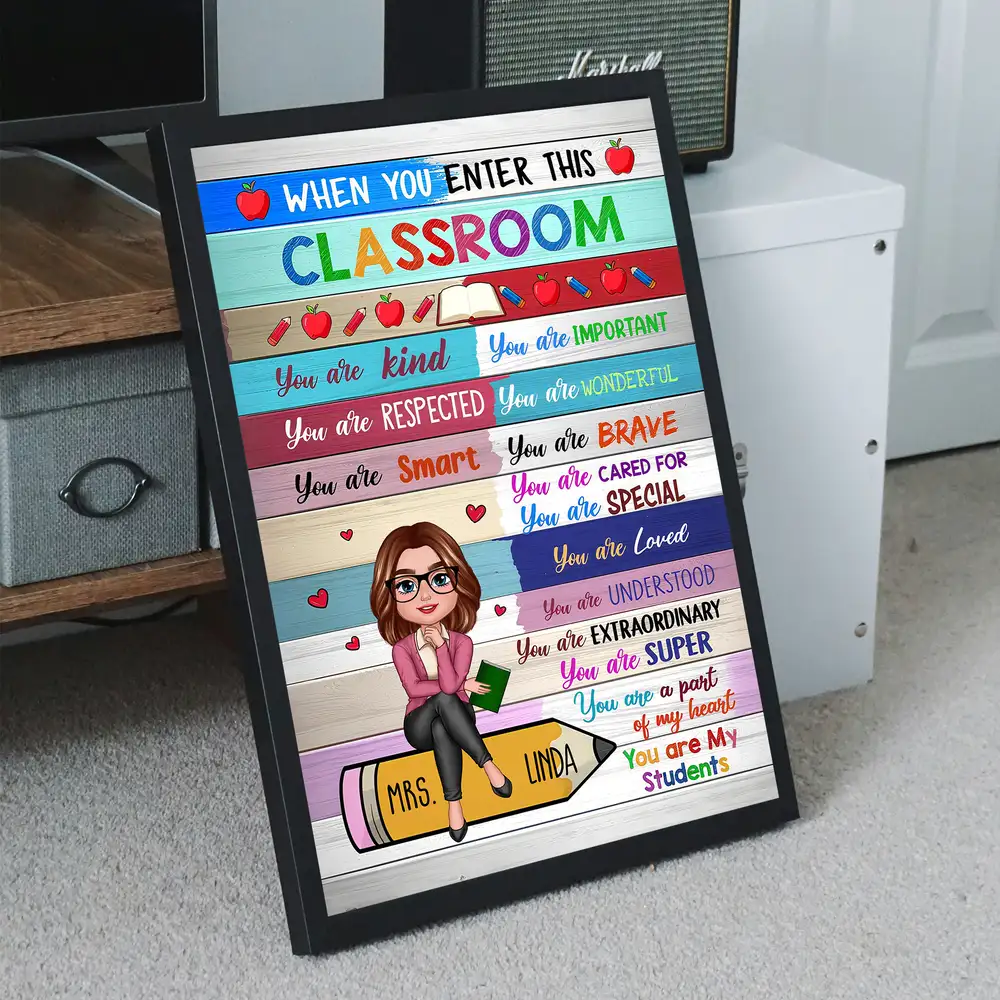 When You Enter This Classroom Poster – Colorful Back-to-School Wall Art for Teachers and Students - Image 2