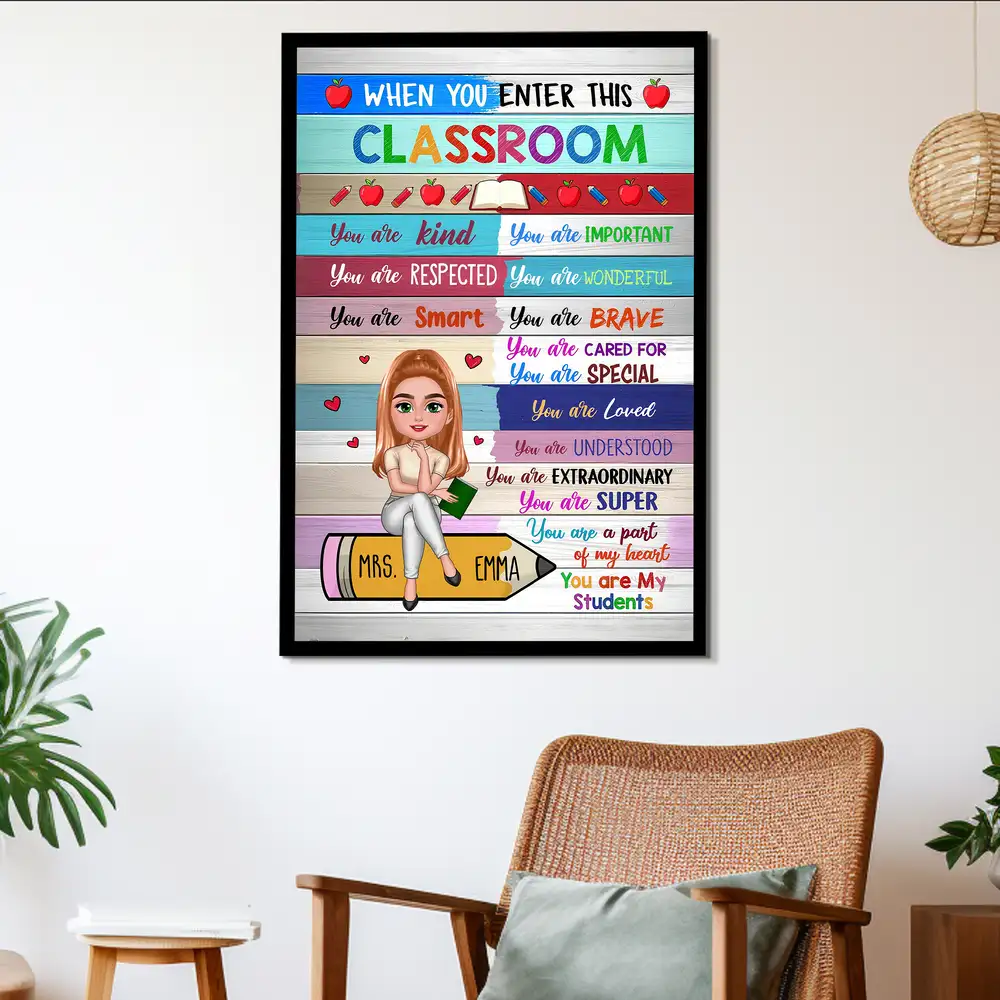 When You Enter This Classroom Poster – Colorful Back-to-School Wall Art for Teachers and Students - Image 3