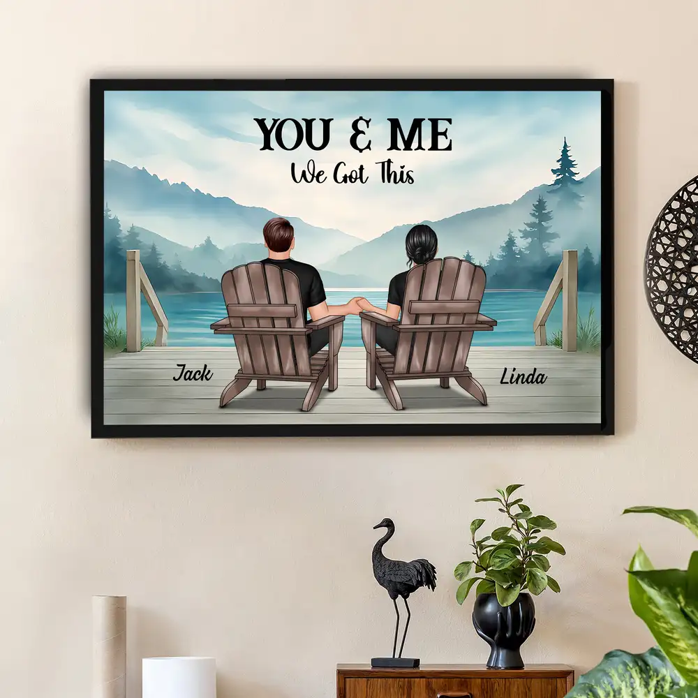 You & Me Mountain View Acrylic Music Magnet – Personalized Couple Gift with Custom Song and Names - Image 6