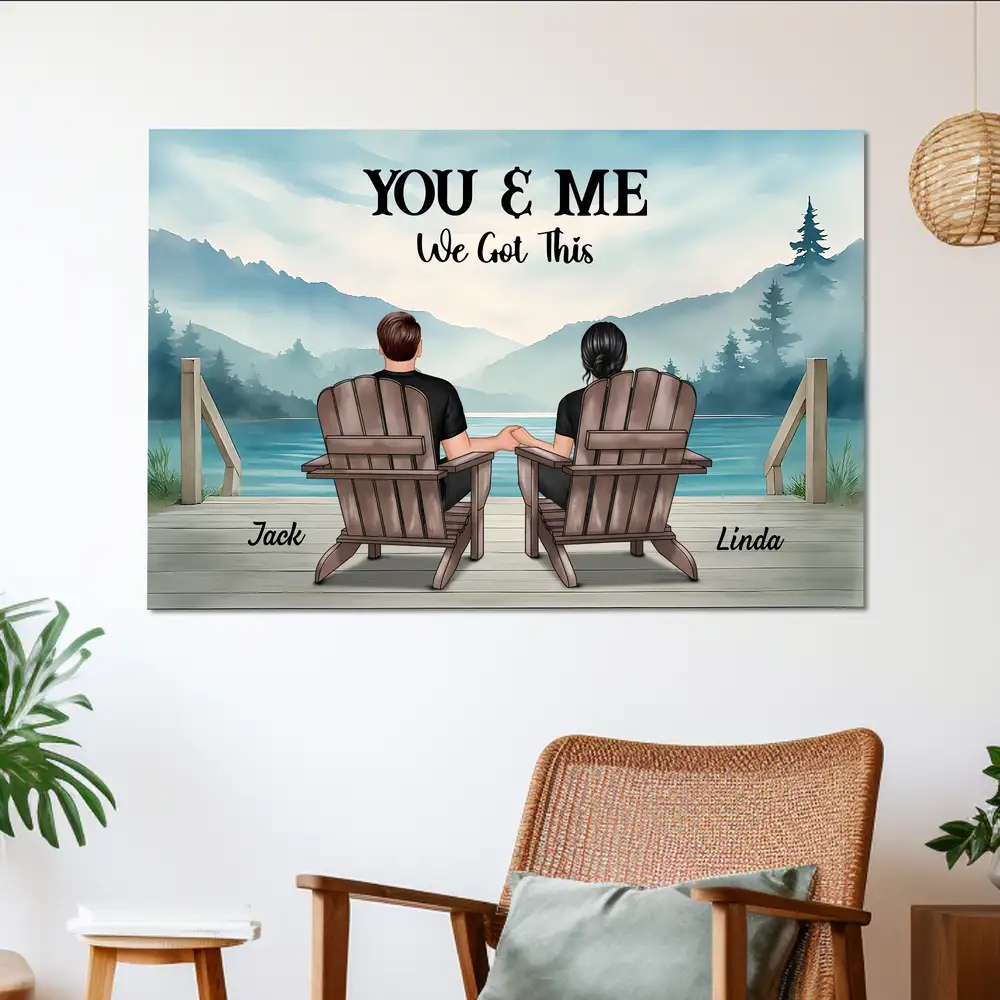 You & Me Mountain View Acrylic Music Magnet – Personalized Couple Gift with Custom Song and Names - Image 5