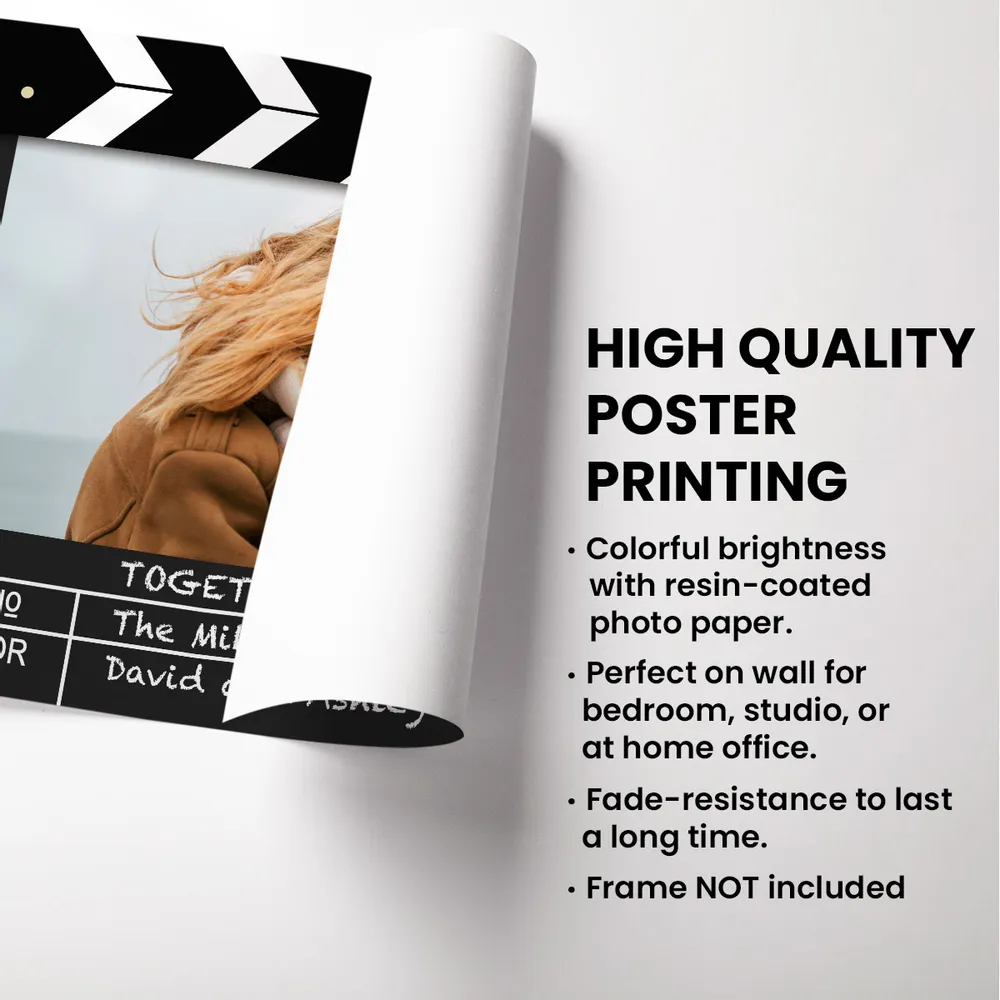 Film Scene Inspired Poster – Romantic Photo Gift for Couples with Custom Text - Image 4