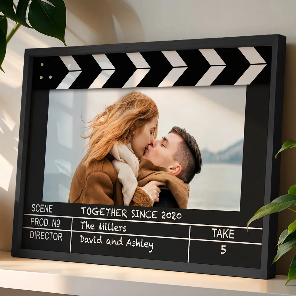 Film Scene Inspired Poster – Romantic Photo Gift for Couples with Custom Text - Image 5