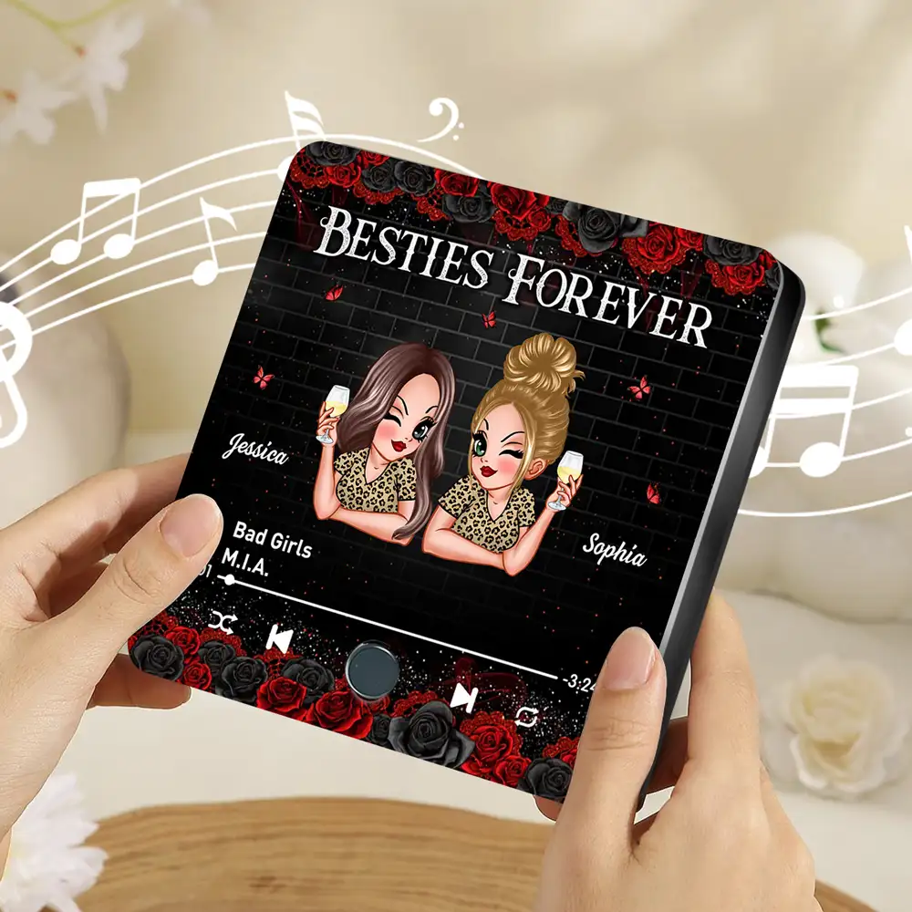 Besties Forever Sisters Custom Music Magnet – Your Song, Your Art - Image 2
