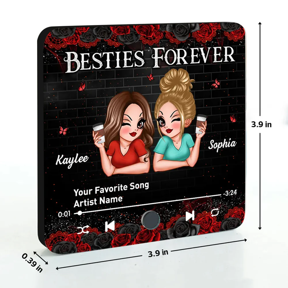 Besties Forever Sisters Custom Music Magnet – Your Song, Your Art - Image 5
