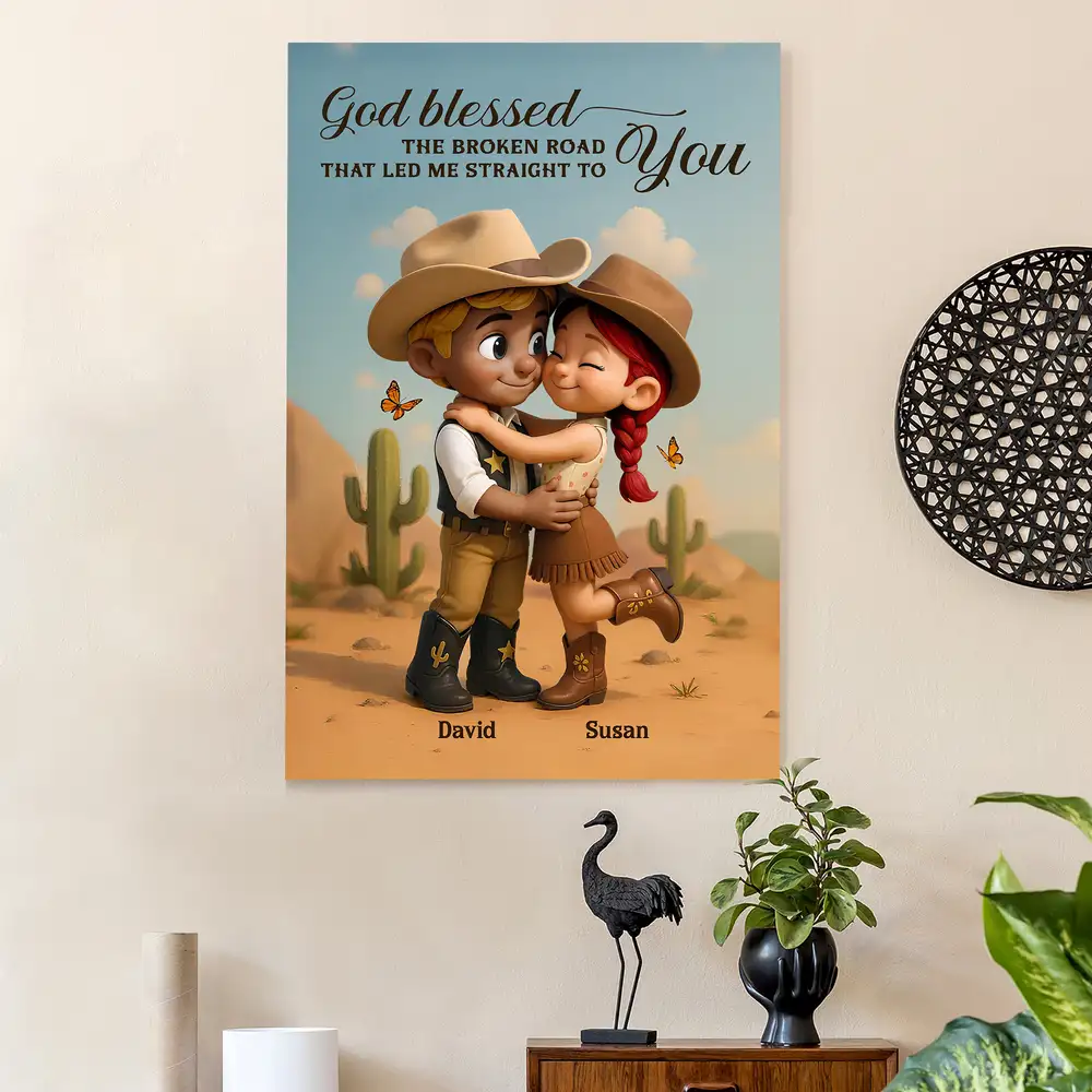 You & Me We Got This – Personalized Western Cowboy Couple Poster
