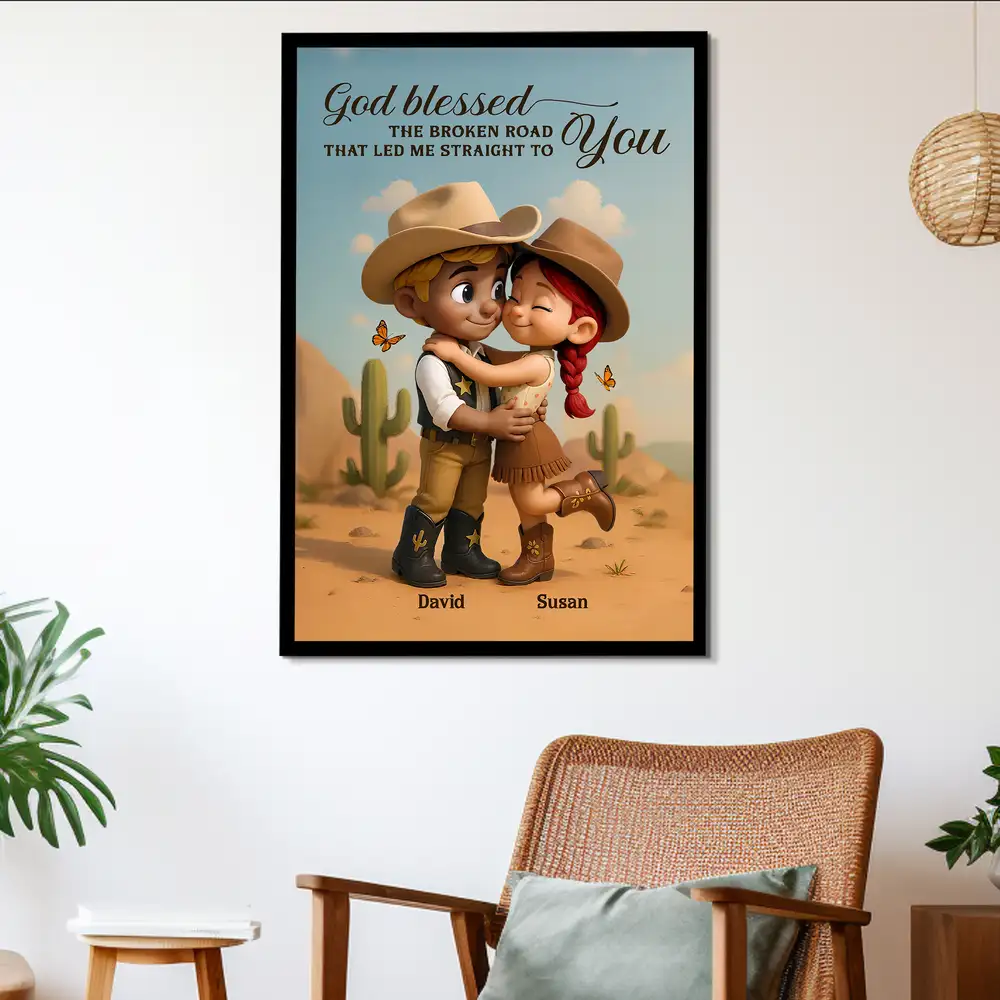 You & Me We Got This – Personalized Western Cowboy Couple Poster - Image 2