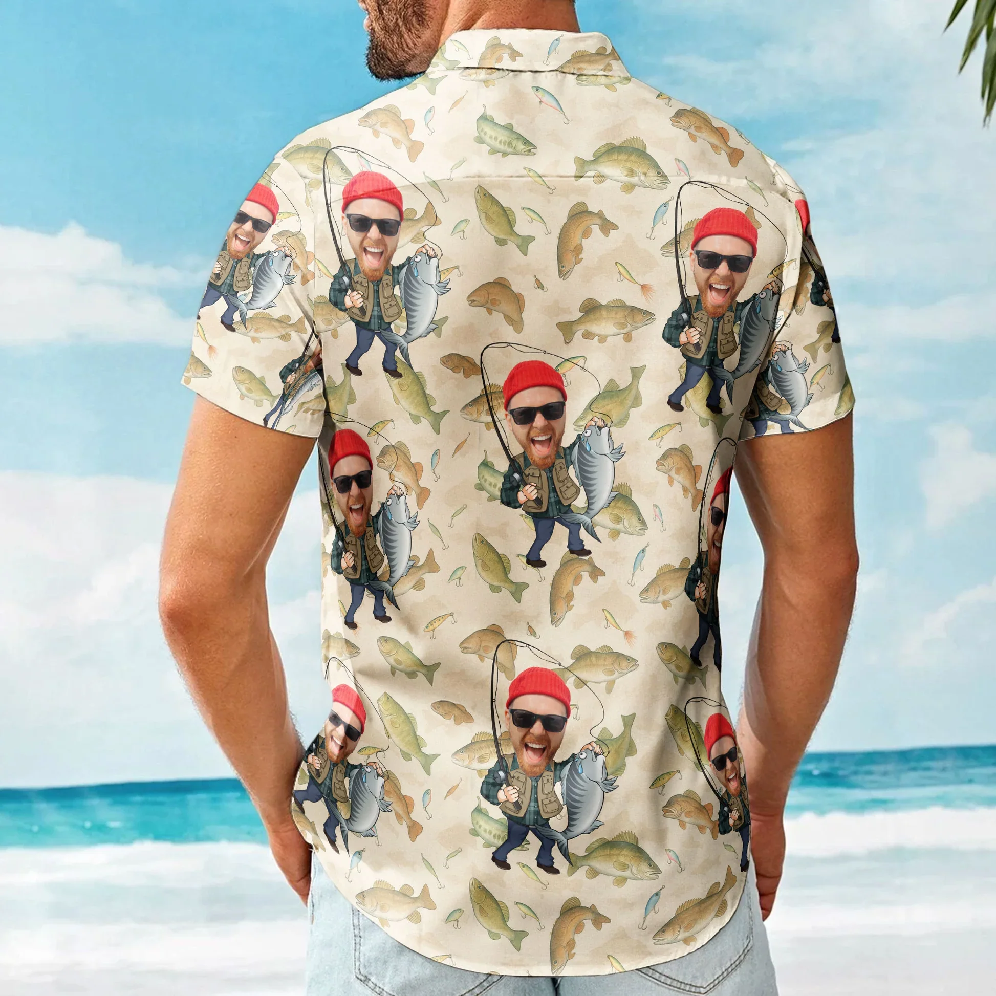 Personalized Fishing-Themed Hawaiian Shirt – Cool Gift for Dad or Husband - Image 5