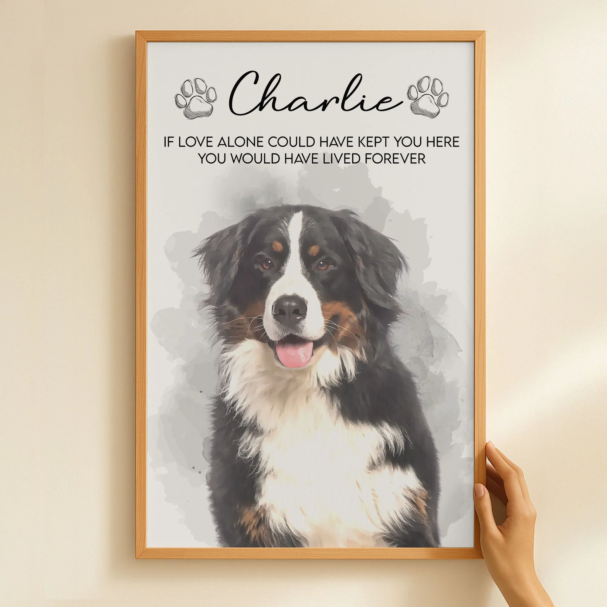 "If Love Alone Could Have Kept You Here" Dog Memorial Canvas – Personalized Tribute for Your Beloved Pet - Image 5