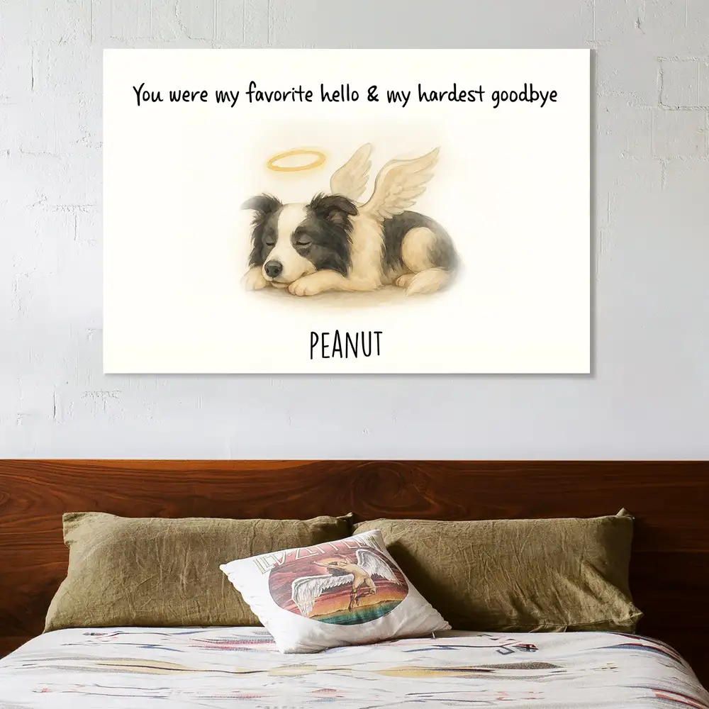 Sleeping Angel Puppy Wallet Card – You Were My Favorite Hello, My Hardest Goodbye, Custom Pet Loss Gift - Image 4
