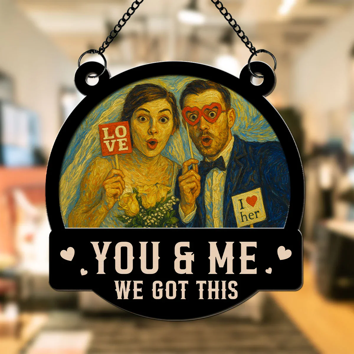 Personalized Romantic Ornament – Custom Oil Painting Gift - Image 4