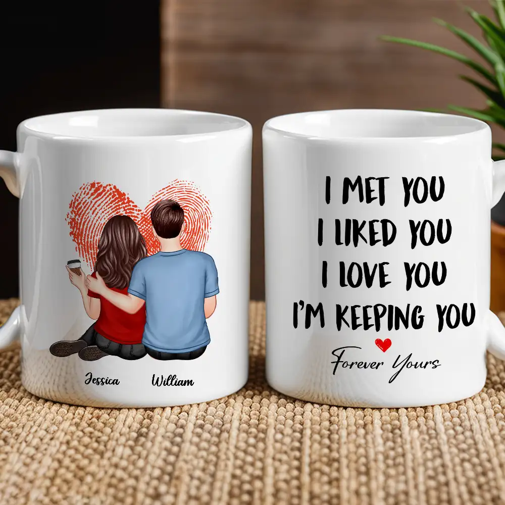 I Met You, I Liked You, I Love You, I’m Keeping You – Finger-Print Heart Custom Poster - Image 5